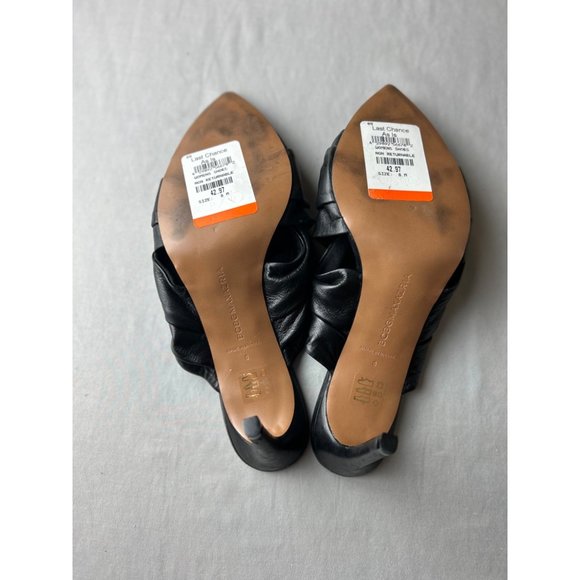 BCBGMAXAZRIA Black Leather Dixie Sandals Size 8 - Picture 7 of 9